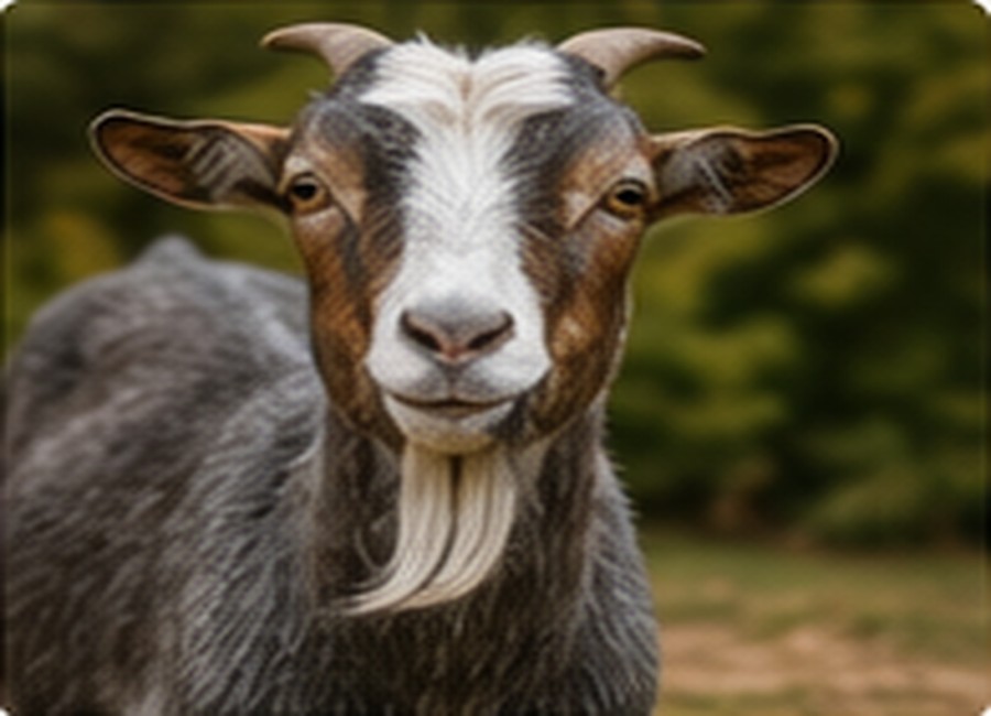 A rescued goat